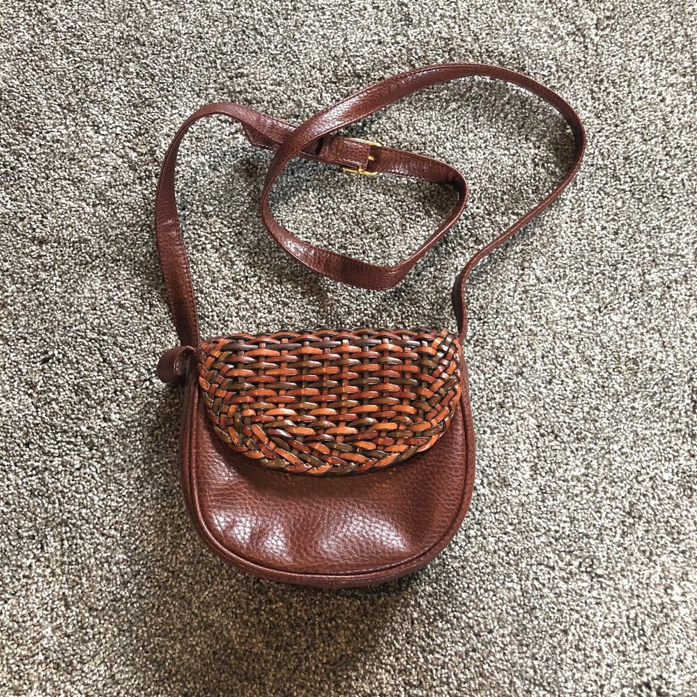 Braided Faux Leather Purse